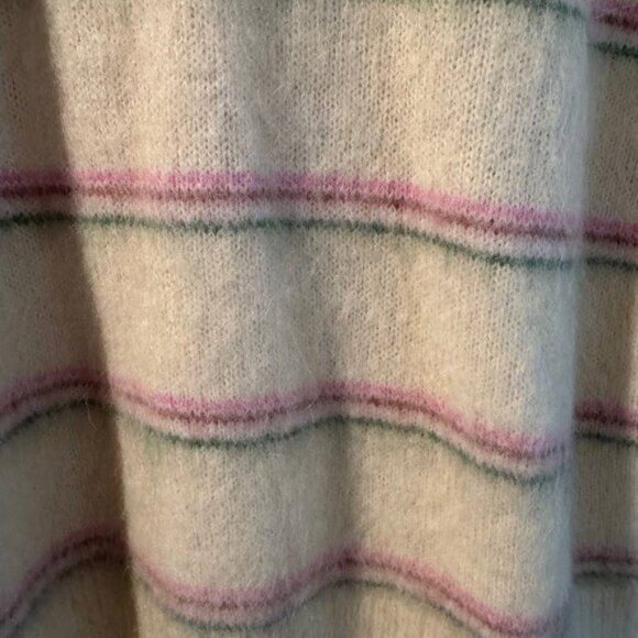 J. Crew Alpaca-blend V-neck cardigan in stripe - Picture 5 of 5